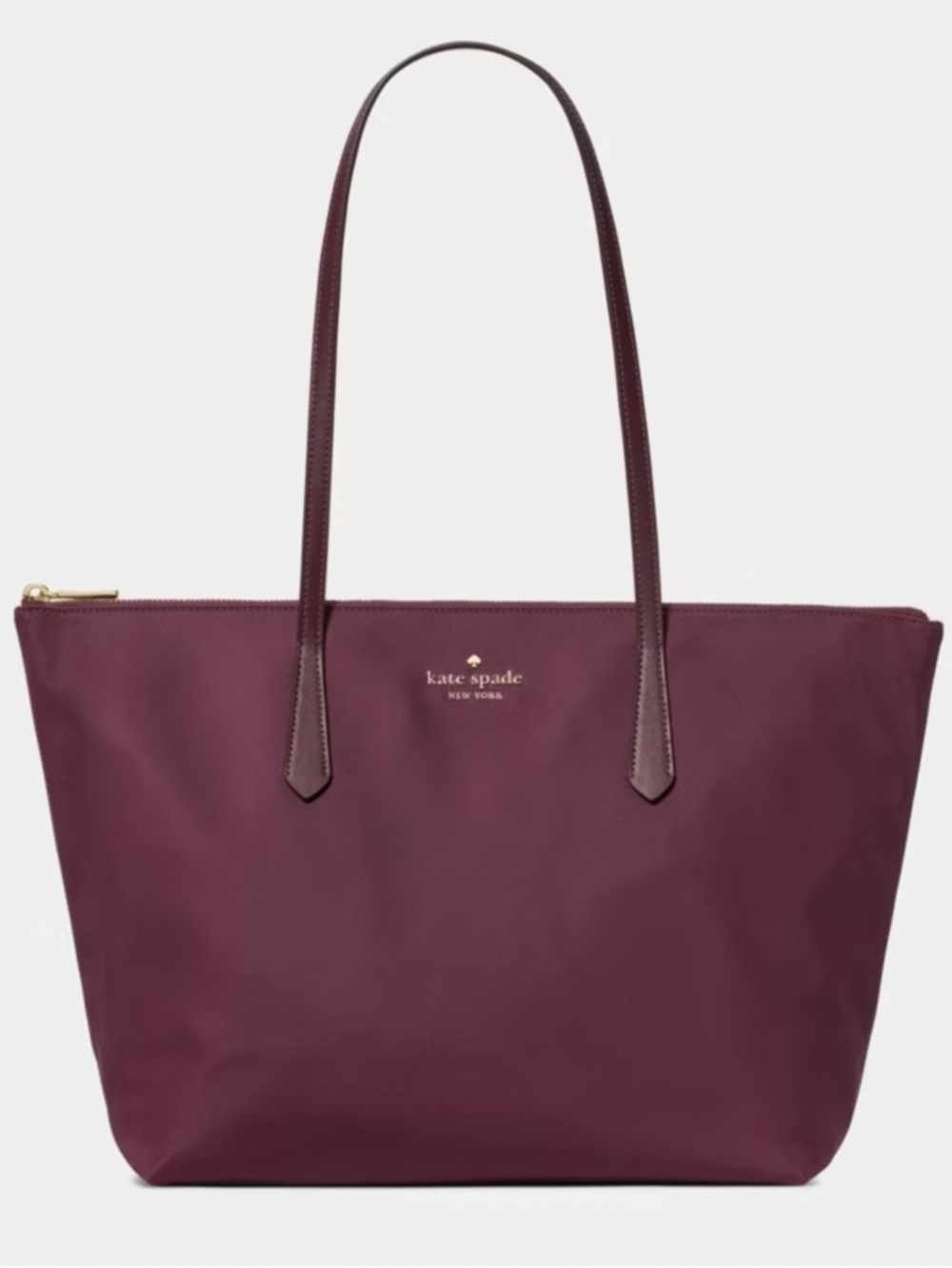 Kate Spade Kitt Nylon Medium Tote Bag Deep Cherry